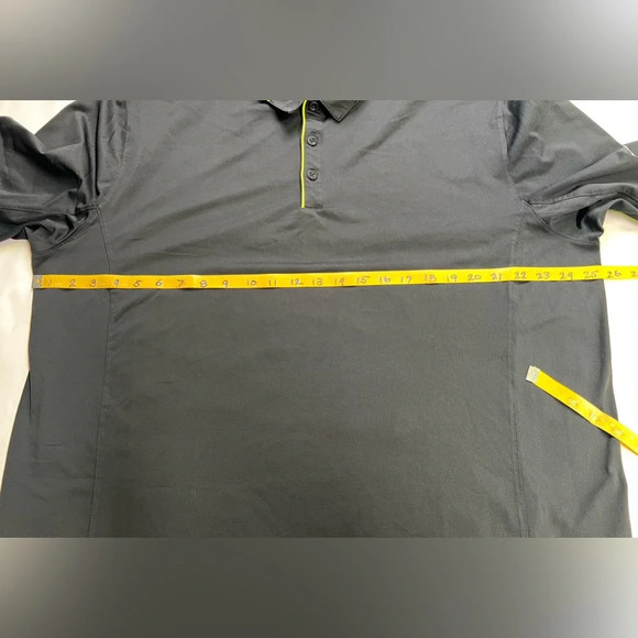NIKE DRI-FIT PERFORMANCE Men’s black with yellow trim polo size XL. - Picture 10 of 11